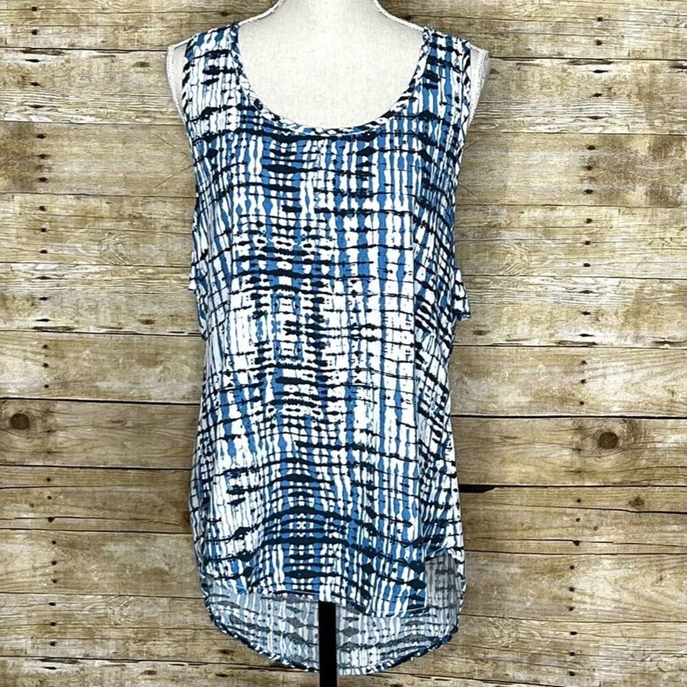 KAVU CUT OUT SCOOP NECK CASUAL HIGH LOW ATHLETIC OUTDOOR NATURE TANK TOP MEDIUM